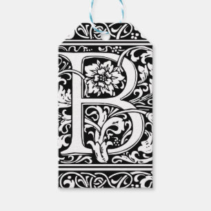 Buchstabe B Mittelalterliche Monogramm Jugendstil Geschenkanhänger