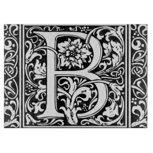 Buchstabe B Mittelalterliche Monogramm Jugendstil Schneidebrett