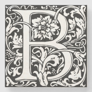 Buchstabe B Mittelalterliche Monogramm Jugendstil Steinuntersetzer