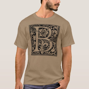 Buchstabe B Mittelalterliche Monogramm-Kunst Art N T-Shirt
