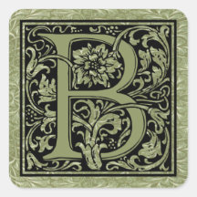 Buchstabe B Monogramm des ersten Schreibens