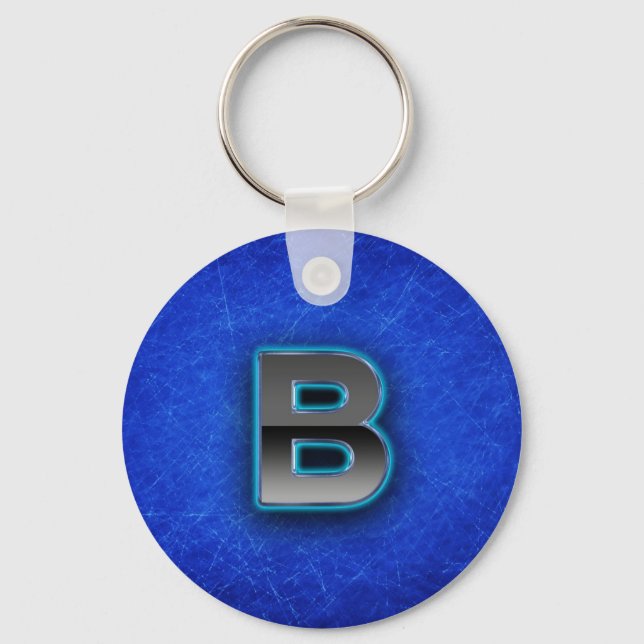 Buchstabe B - neunblaue Ausgabe Schlüsselanhänger (Vorderseite)