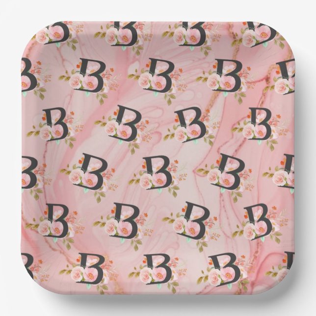 Buchstabe B Pappteller (Vorderseite)