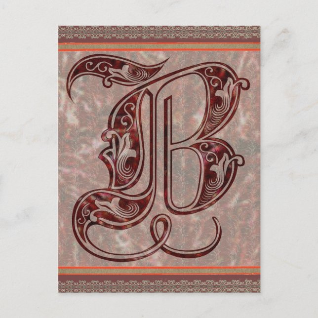 Buchstabe B Postkarte (Vorderseite)