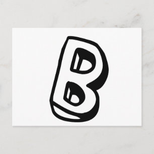 Buchstabe B Postkarte