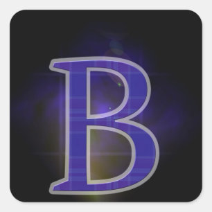 Buchstabe B Quadratischer Aufkleber