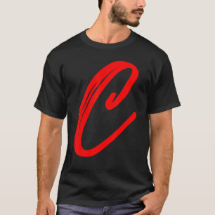 Buchstabe C Alphabet Groß Rot Grafisch Initial T-Shirt