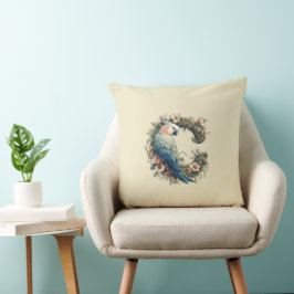 Buchstabe "C" - elegantes Vine & Cockatoo-Design Kissen