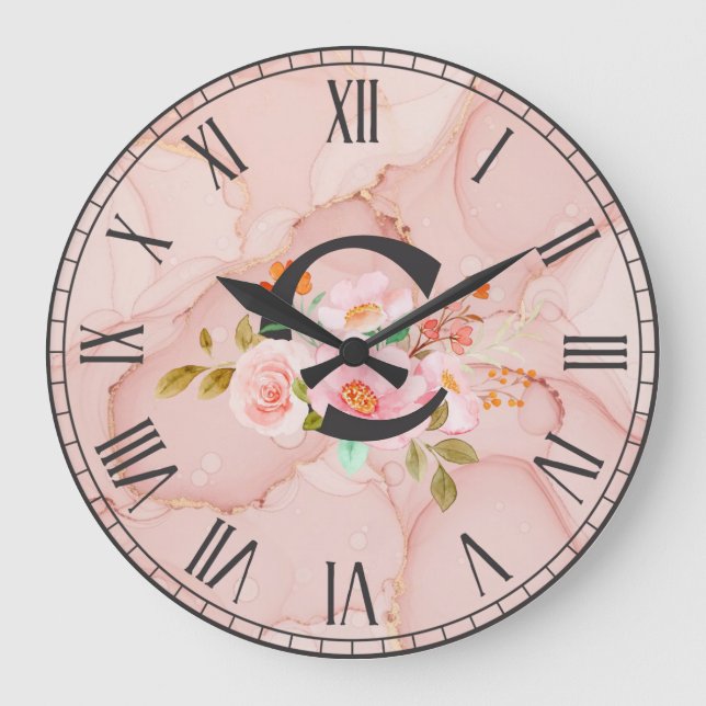 Buchstabe C Große Wanduhr (Vorderseite)