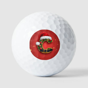 Buchstabe C mit Weihnachtskranz-Dekoration 🎁 Golfball