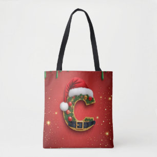 Buchstabe C mit Weihnachtskranz-Dekoration 🎁 Tasche
