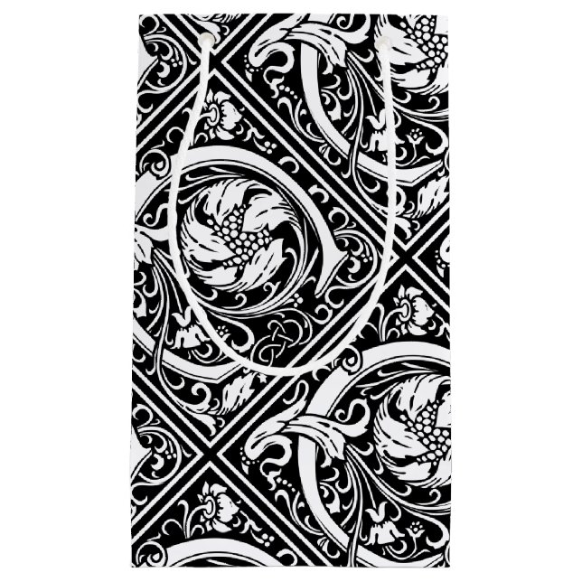 Buchstabe C Mittelalterliche Monogramm Art Nouveau Kleine Geschenktüte (Vorderseite)