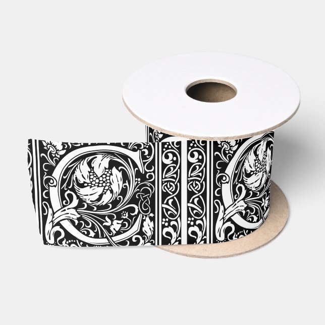 Buchstabe C Mittelalterliche Monogramm Art Nouveau Satinband (Spule)