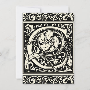 Buchstabe C Mittelalterliche Monogramm-Kunst Art N Einladung