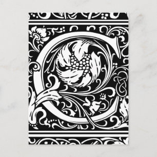 Buchstabe C Mittelalterliche Monogramm-Kunst Art N Postkarte
