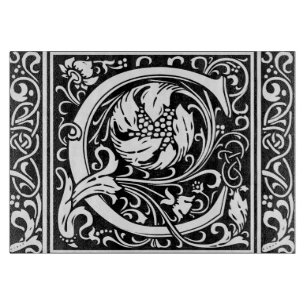 Buchstabe C Mittelalterliche Monogramm-Kunst Art N Schneidebrett