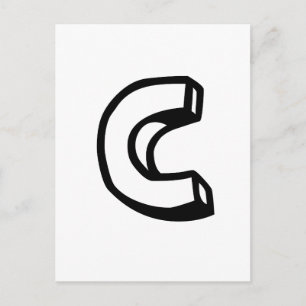 Buchstabe C Postkarte