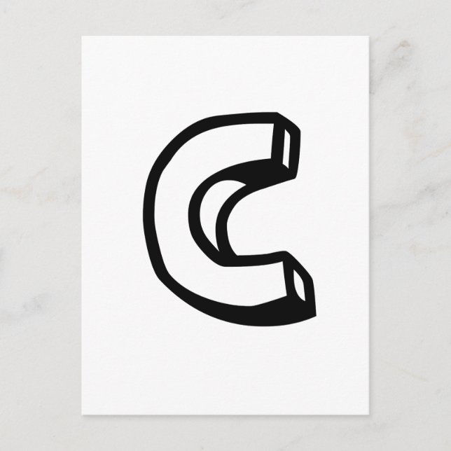 Buchstabe C Postkarte (Vorderseite)