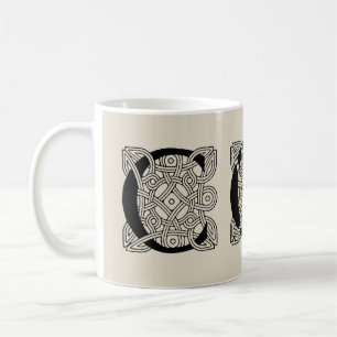 Buchstabe C Vintage Knotentonografie Kaffeetasse