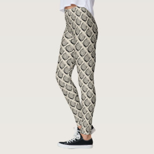 Buchstabe C Vintage Knotentonografie Leggings