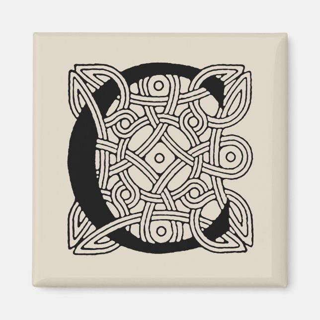 Buchstabe C Vintage Knotentonografie Magnet (Vorne)