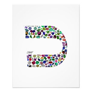 Buchstabe 'CHAF' Fotodruck