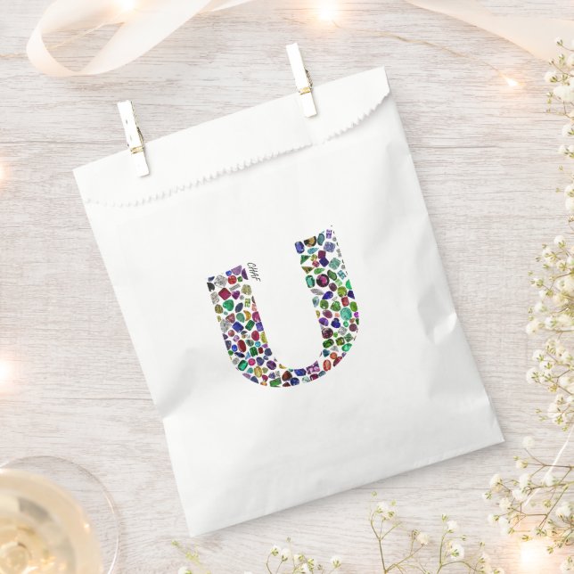 Buchstabe 'CHAF' Geschenktütchen (Ausgeschnitten)