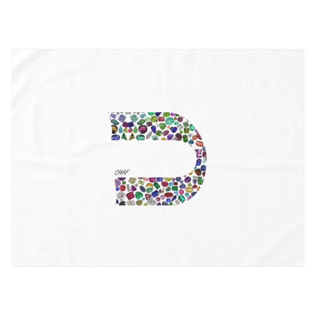 Buchstabe 'CHAF' Tischdecke (Vorderseite (Horizontal))