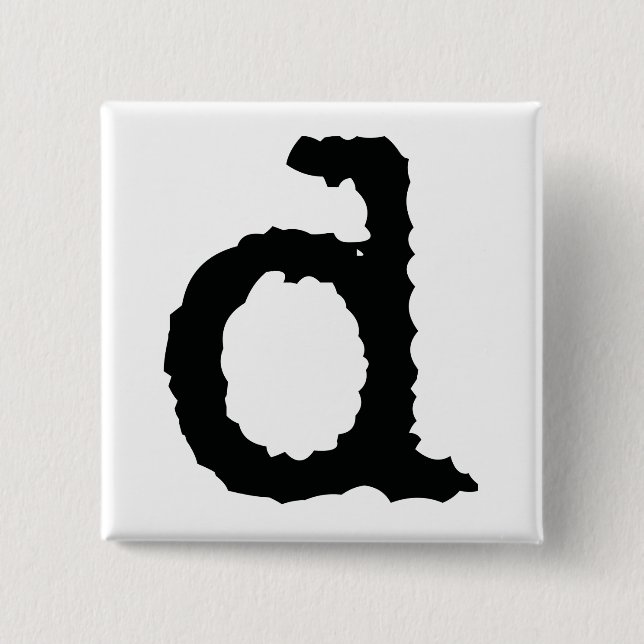 Buchstabe D Button (Vorderseite)