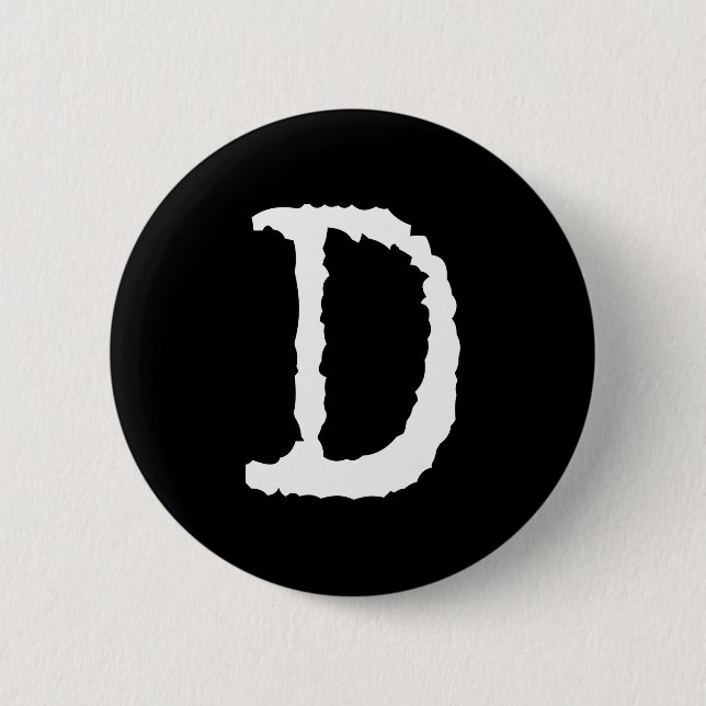Buchstabe D Button (Vorderseite)