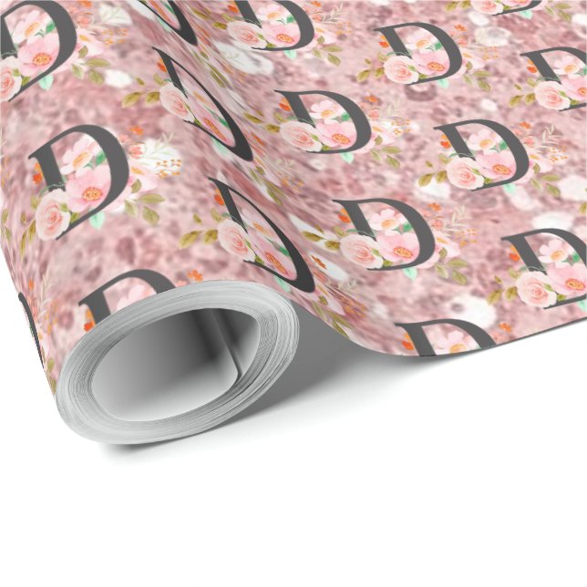 Buchstabe D Geschenkpapier (Rolleneckpunkt)