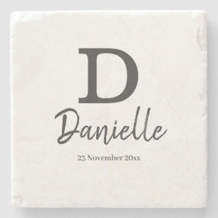 Buchstabe D initialen personalisierter Name und Da Steinuntersetzer