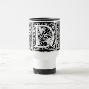 Buchstabe D Mittelalterliche Monogramm-Kunst Art N Reisebecher