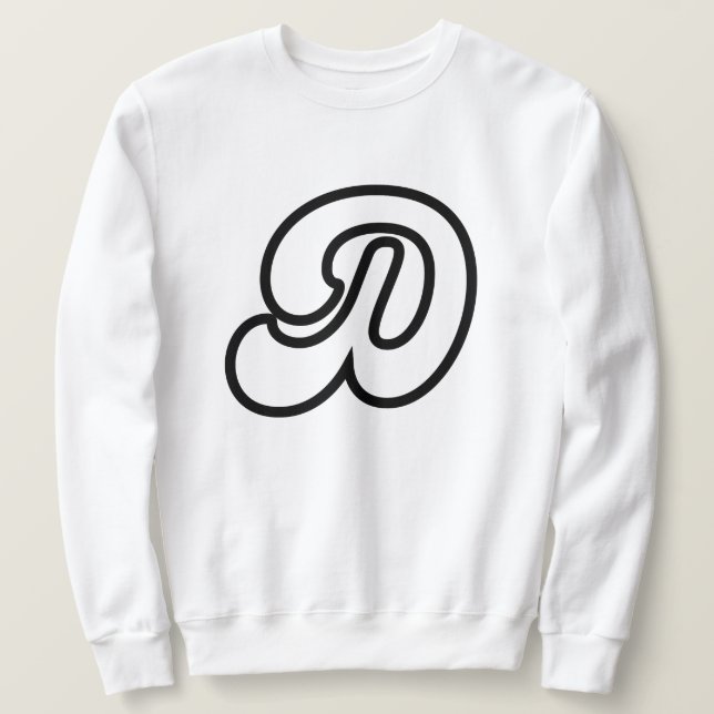 Buchstabe D - Personalisiertes Identitätsdesign Sweatshirt (Design vorne)
