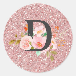 Buchstabe D Runder Aufkleber