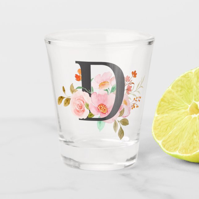 Buchstabe D Schnapsglas (Vorderseite)