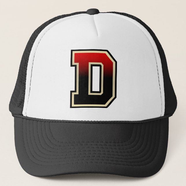 Buchstabe "D" Truckerkappe (Vorderseite)