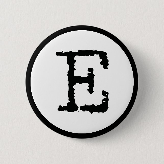 Buchstabe E Button (Vorderseite)