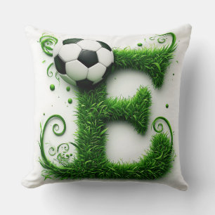 ⚽ Buchstabe E Fußball Gras Topiari Sportdekoration Kissen