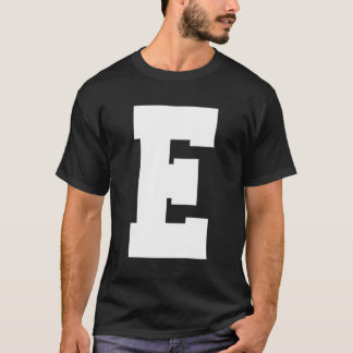 Buchstabe E Hauptstadt Alphabet T-Shirt