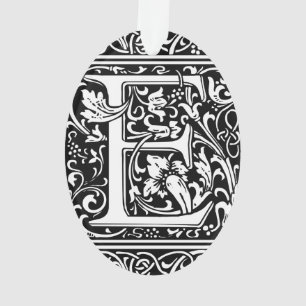 Buchstabe E Mittelalterliche Monogramm-Kunst Art N Ornament