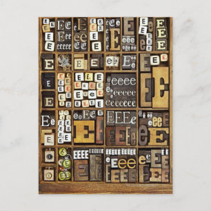 Buchstabe E Postkarte