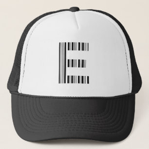 BUCHSTABE E STRICHCODE Erster Anfangs-Strichcode-M Truckerkappe