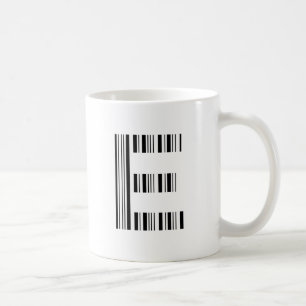 BUCHSTABE E STRICHCODE Erster Anfangsbuchstabe-Str Kaffeetasse