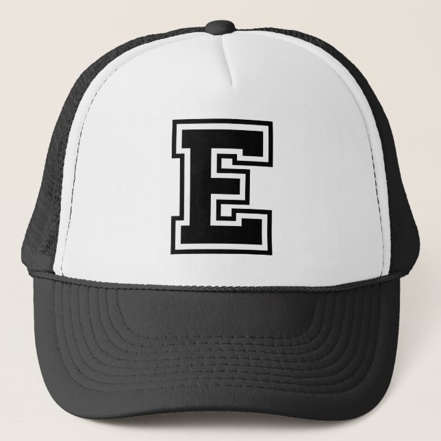 Buchstabe "E " Truckerkappe (Vorderseite)