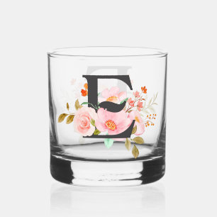Buchstabe E Whiskey Glas