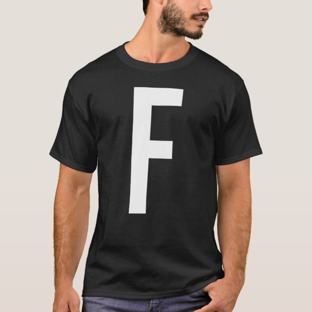 BUCHSTABE F ALPHABET MONOGRAMM INITIALE T-Shirt (Vorderseite)