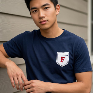 Buchstabe F - Anfangsname Alphabet Pocket Side Ver T-Shirt