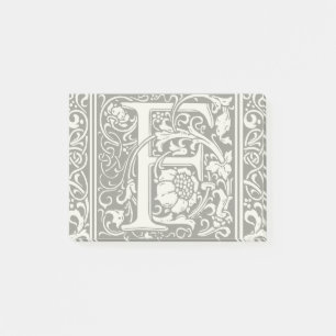 Buchstabe F Mittelalterliche Monogramm-Kunst Art N Post-it Klebezettel