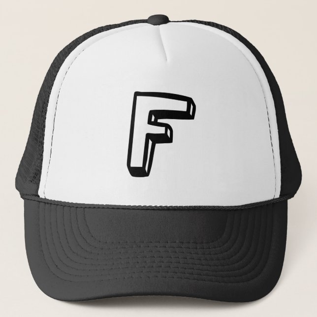 Buchstabe F Truckerkappe (Vorderseite)